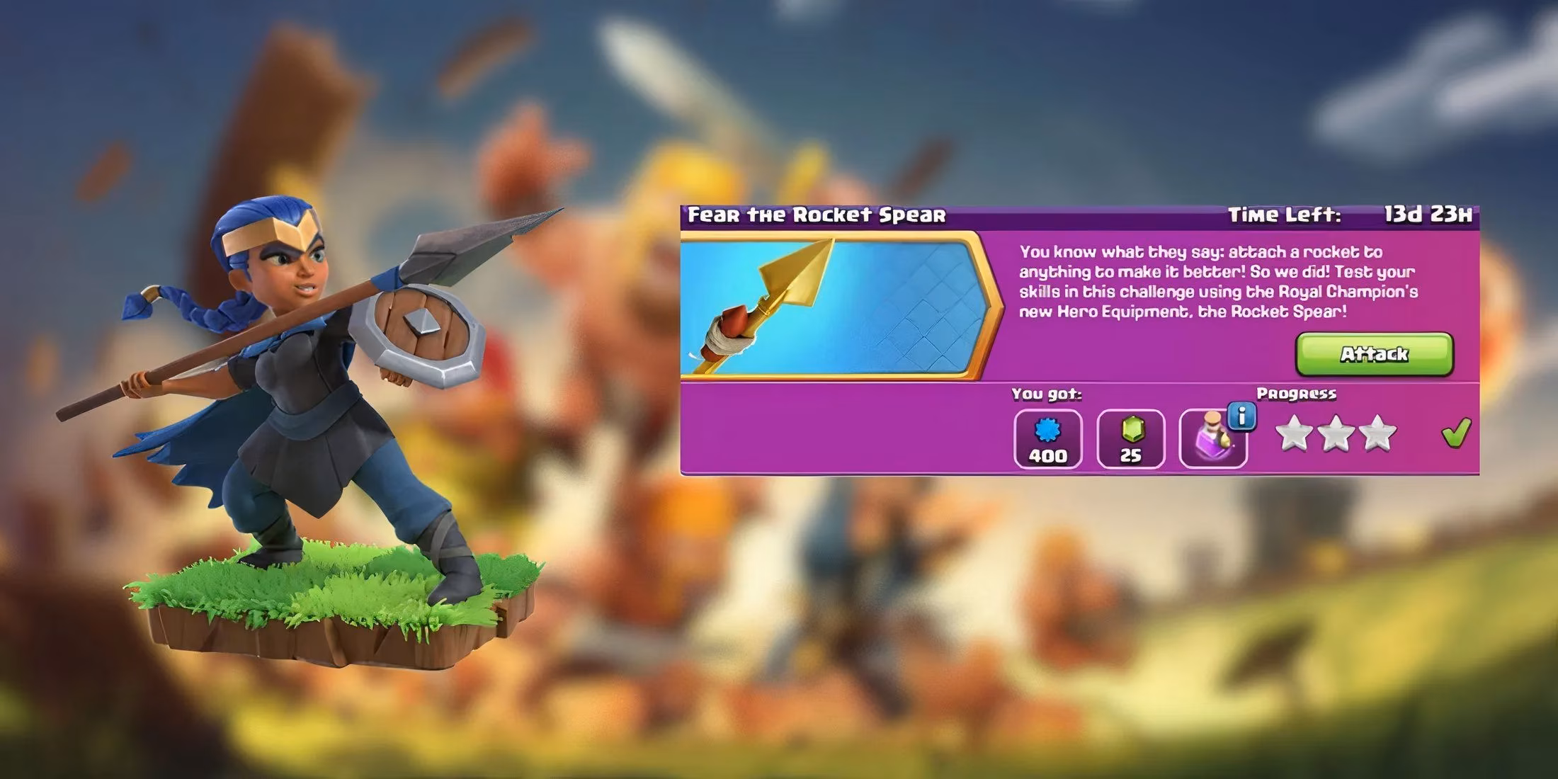 my-wild-west-showdown-conquering-the-fear-the-rocket-spear-challenge-in-clash-of-clans-image-1
